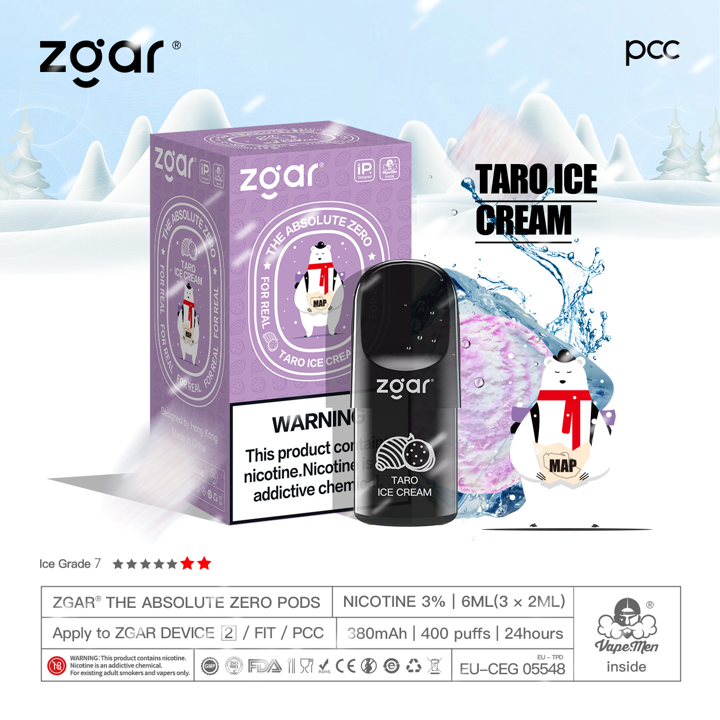 zgar冰熊香芋taro ice cream